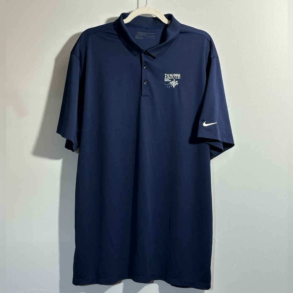 Nike Men's XXL LAS VEGAS PAIUTE Navy Blue Golf Polo Shirt | SKU 0959